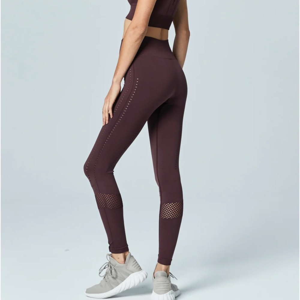 Varley Justin seamless leggings burgundy size small